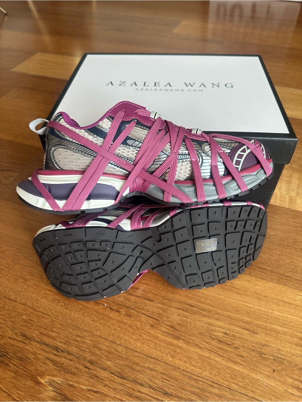 Azalea Wang Women's Pink Trail-Inspired Sneakers - Picture 4 of 4